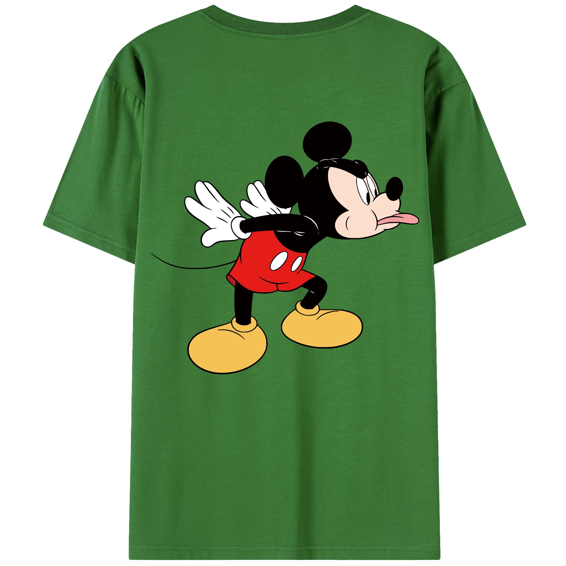 ミッキーマウス Mickey Mouse レディース半袖Tシャツ(バックプリント)